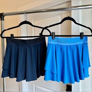 (2) Lululemon Court Rival High Rise Skirts.